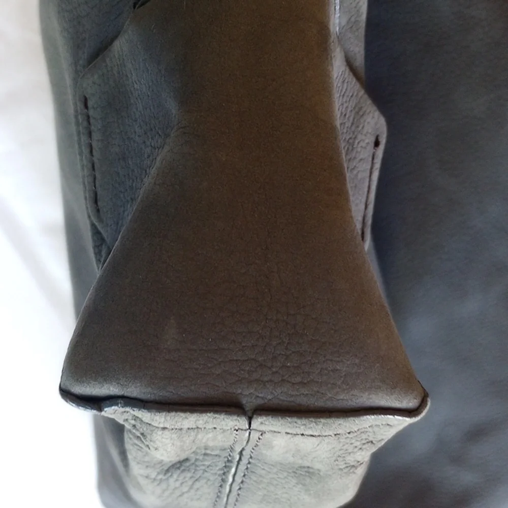 Lanvin Messenger Bag Gray Suede Leather Satchel Flap Sartorial Envelope
